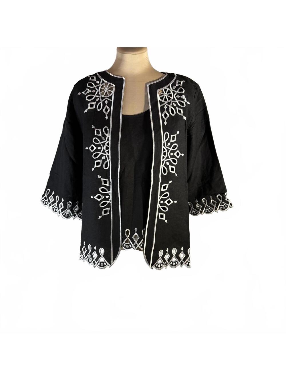 Bob Mackie Wearable Art Jacket and Shell sz S